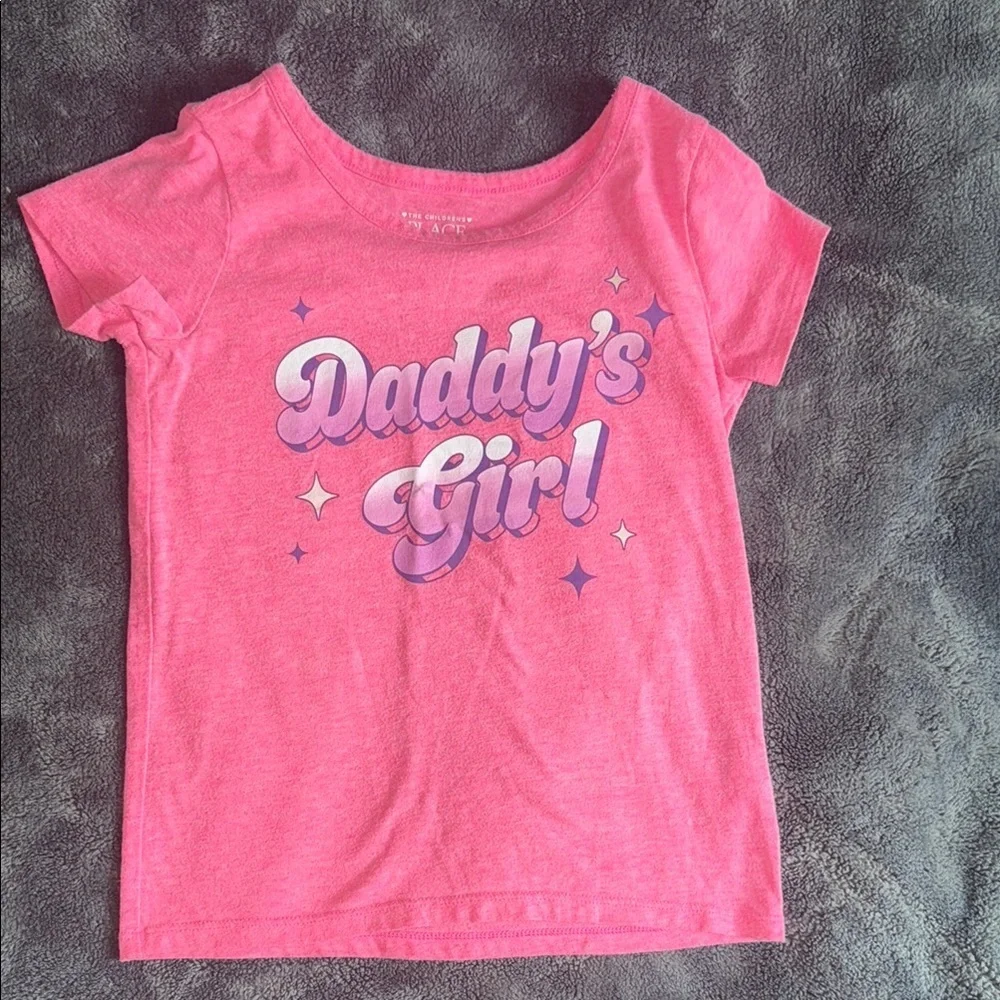 The Children's Place Pink ‘Daddy’ Graphic Tees | 4T & 5T | 4 Items